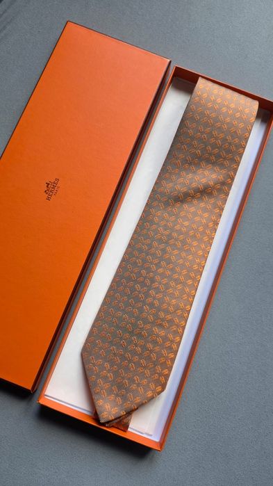 Krawat jedwabny HERMÈS + box