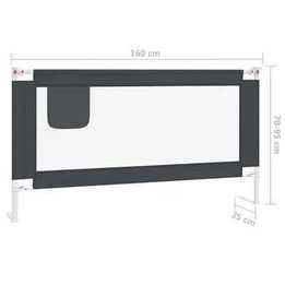 NOVO- Barra segurança p/ cama infantil tecido 160x25 cm cinza-escuro