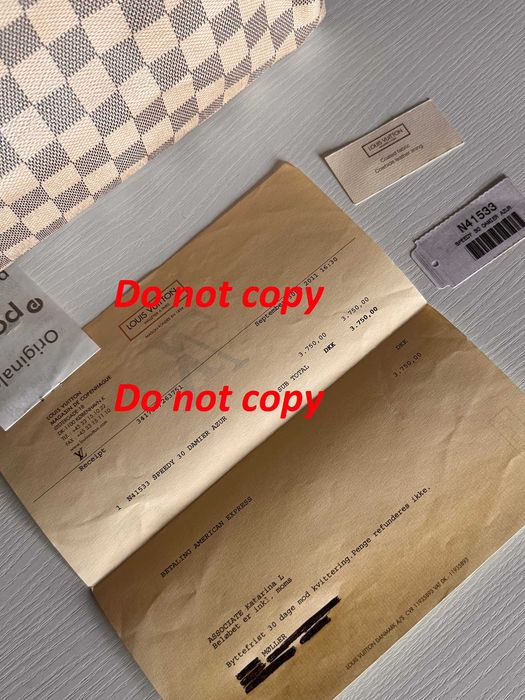 Torebka Louis Vuitton Speedy 30 Damier Azur z rachunkiem oryginalna