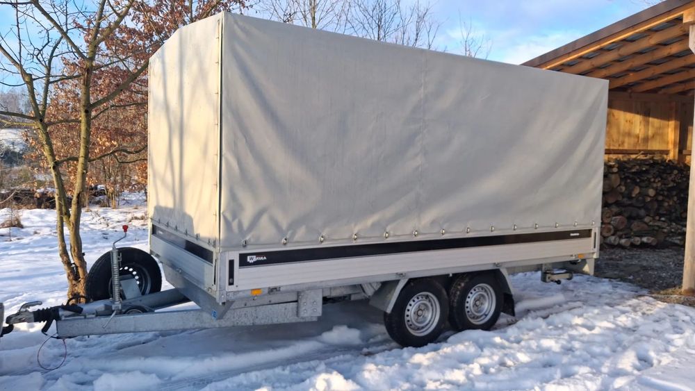 Brenderup 5420 ALU+NAJAZDY 3000kg 418x204x35  pierwszy właściciel -bardzo mało używana