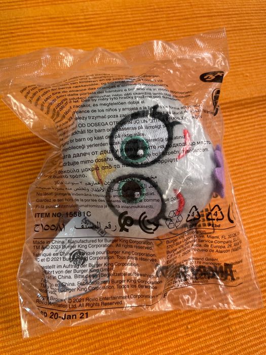 Peluche boneco Angry Birds 3 Burger King——Portes GRÁTIS CTT registado