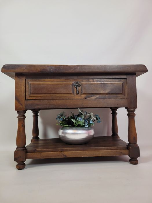 Duża konsola  kolonialna z litego drewna