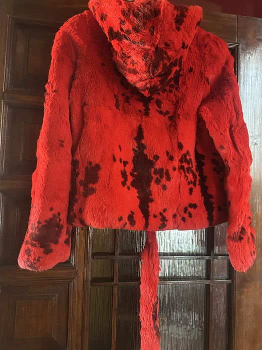 Шубка з стриженого кролика s-m