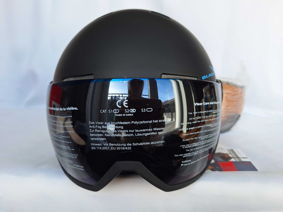 Kask narciarski Black Crevice Saalbach Matt Black Blue M 54-57cm