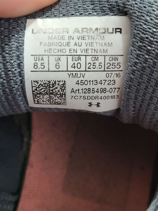 Buty sportowe na siłownie, do biegania  r. 40 Under Armour