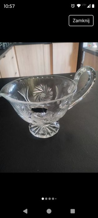 Kryształowa sosjerka PRL Violetta