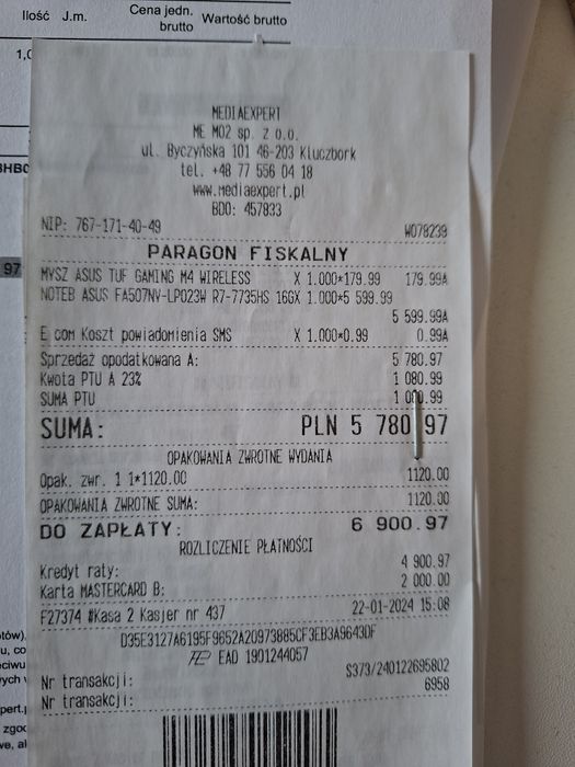 Laptop Asus  TUF Gaming A15  RTX4060