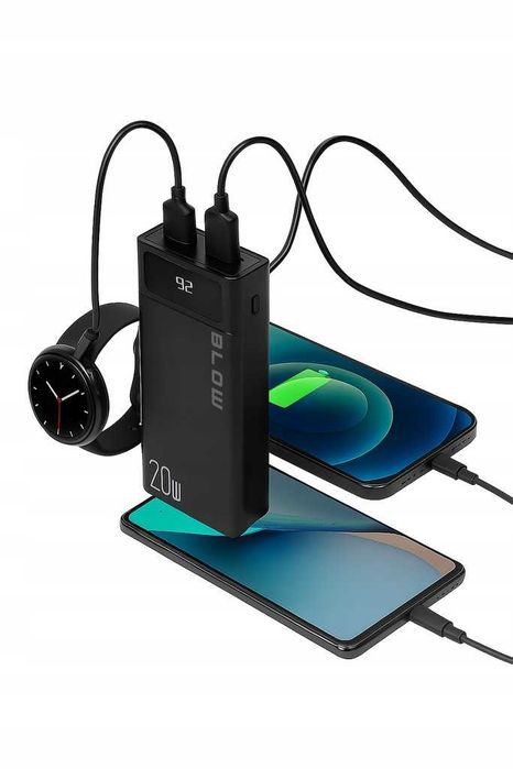 Powerbank 20000 mAh 22,5W QC 3.0 PD usb-c szybki bezpieczny pojemny