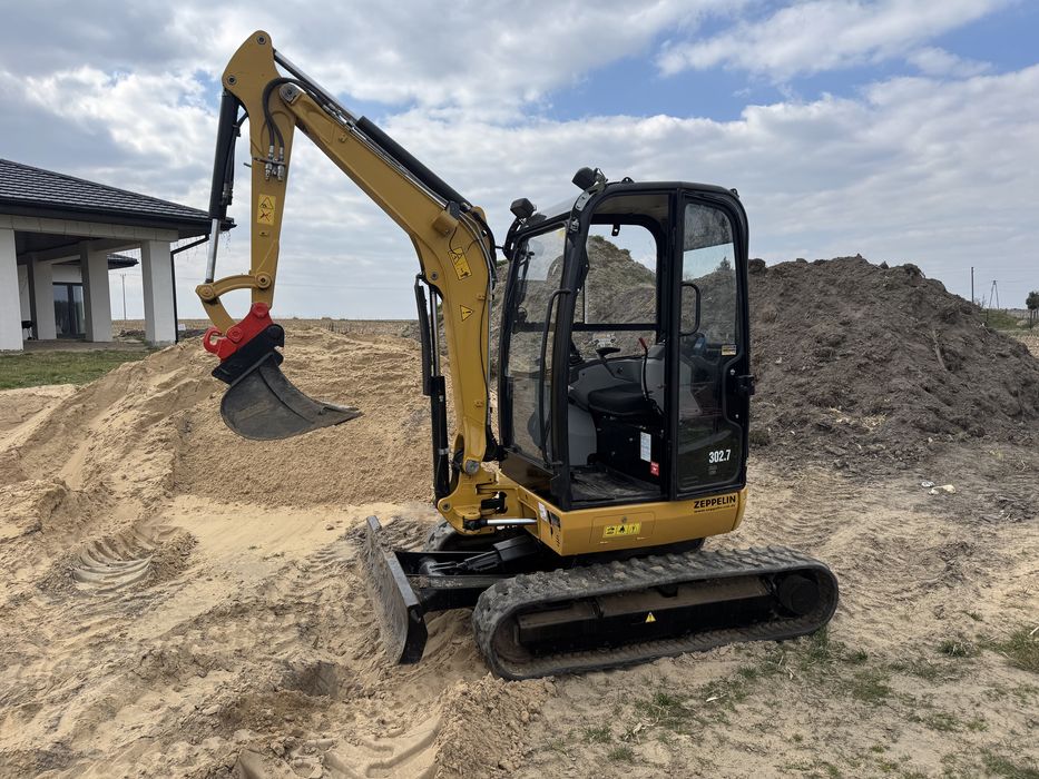 Cat 302.7 2020r 2 łyzki Faktura Vat Minikoparka Gąsienicowa