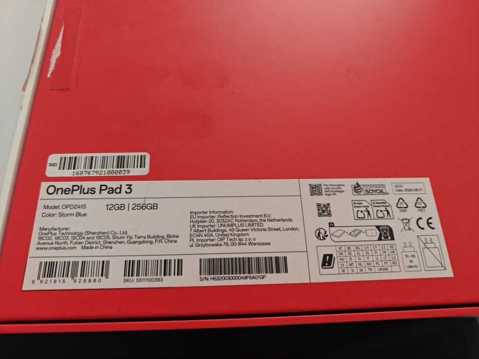 OnePlus Pad 3 12/256 GB z rysikiem