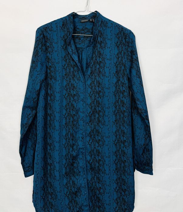 Niebiesko-czarna tunika z guziczkami XS 34