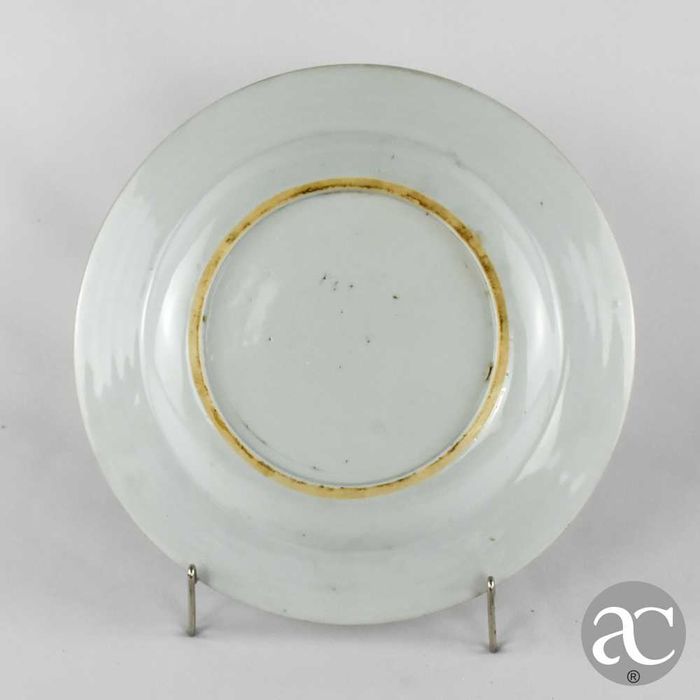 Par Pratos porcelana da China “bianco sopra bianco” Qianlong séc XVIII