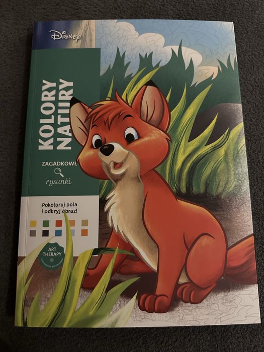 Kolory natury kolorowanka disney art therapy zagadkowe rysunki