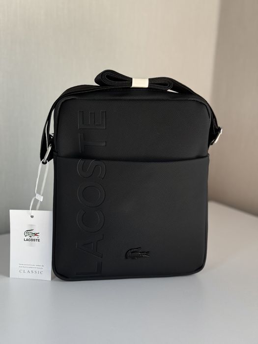 Сумка Lacoste чорна планшетка