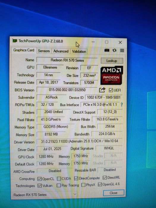 Vendo ASRock RX 570 8gb LER Descrição