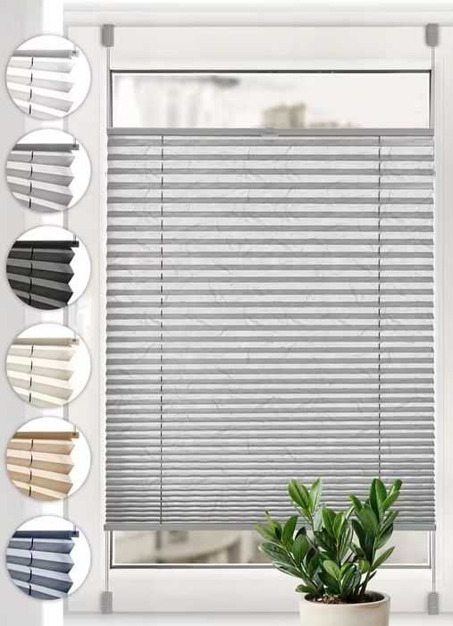 Rolety Żaluzje plisowana Klemmfix bez wiercenia
 roleta plisowana szar