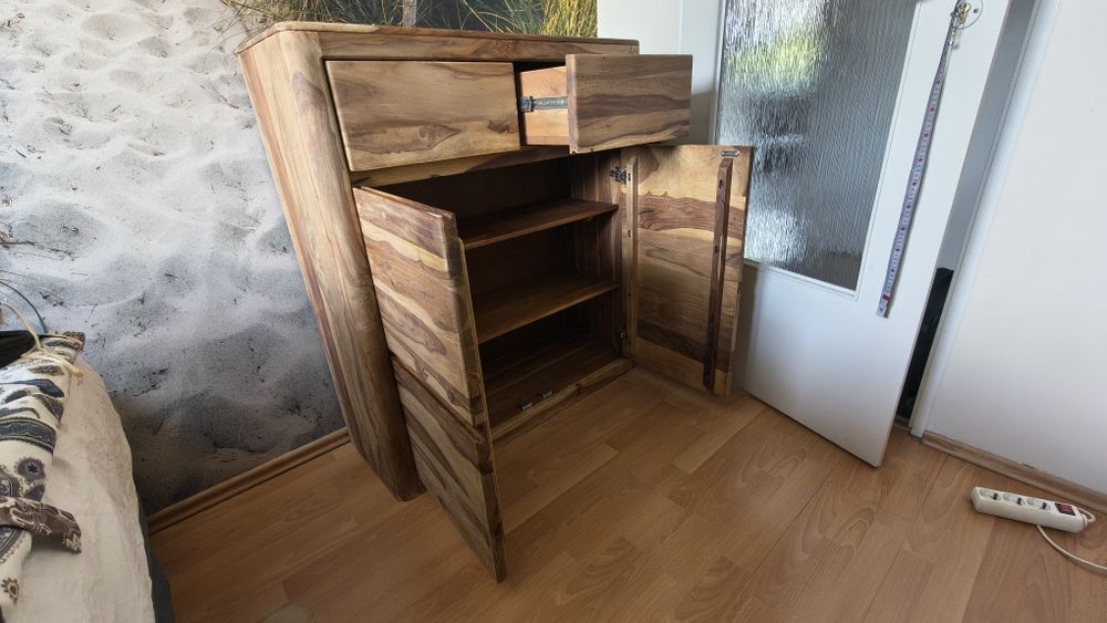 KOMODA Drewno Palisander Styl Kolonialny 100x37x111 cm TORONTO - Odbiór osobisty