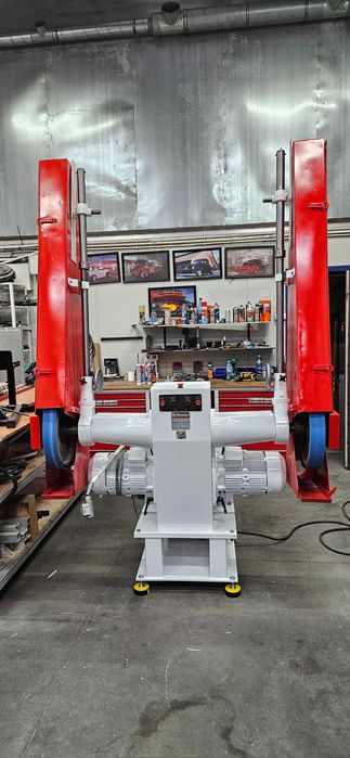 Szlifierka taśmowa dwugłowicowa metabo z odciągiem pyłów