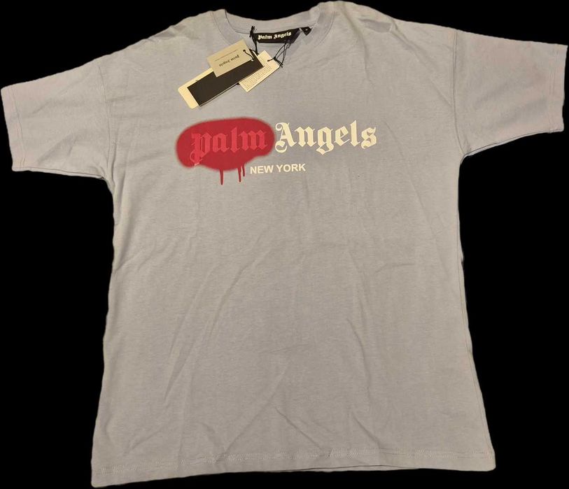 Nowa Jasna bawelaniana koszulka super jakość PALM ANGELS OVERSIZE M