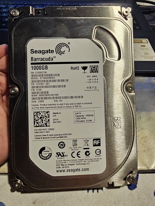 Disco Seagate Barracuda 3.5 - 1 Tb. 1000 Gb. Como novo