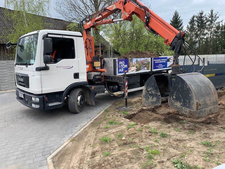 Usługi transportowe z HDS, łyżka, wywrotka