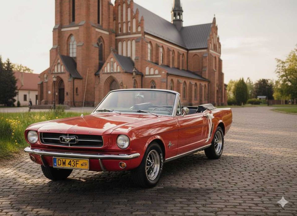 Ford Mustang 1965 kabrio auto Do Ślubu na wesele