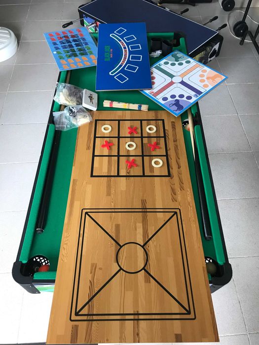 Mesa matraquilhos snooker ping pong e multijogos jovens