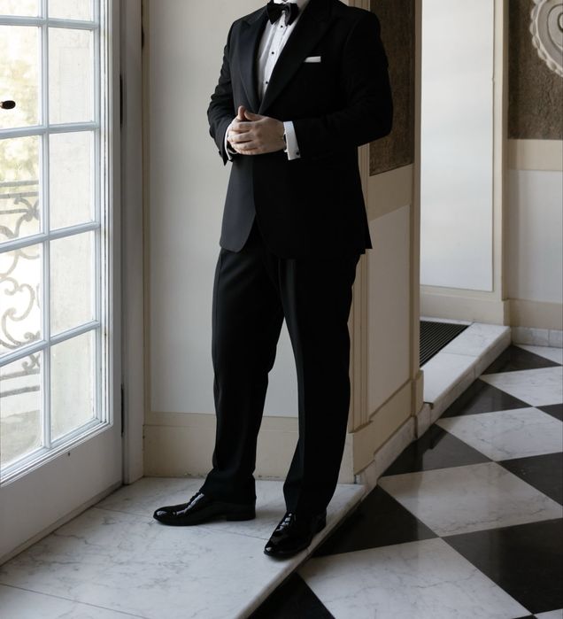 Smoking ślubny czarny