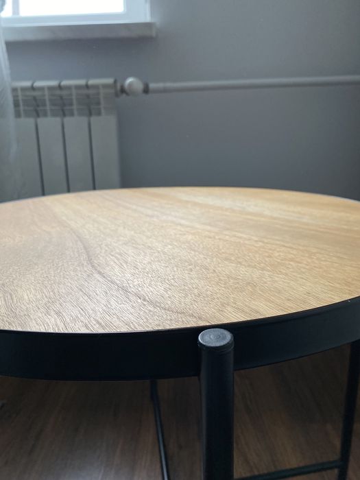 Stolik drewniny okrągly loft
