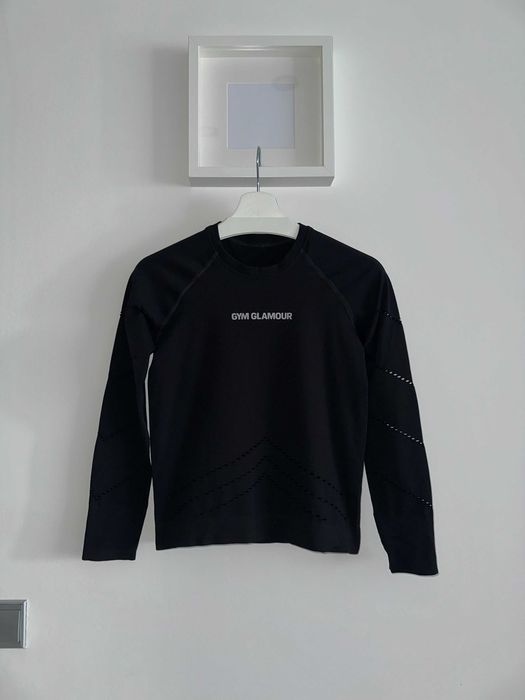 r. 34 / r. XS / Gym Glamour bluzka ażurowe wstawki nowa