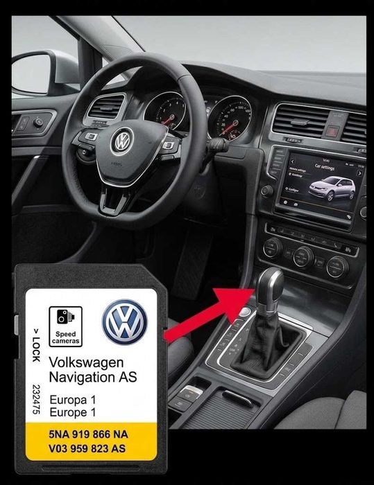 Cartao de GPS VW-Europa Mapa 2027 + radar
