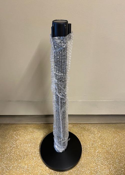 Poste delimitador preto - fita preta 3m