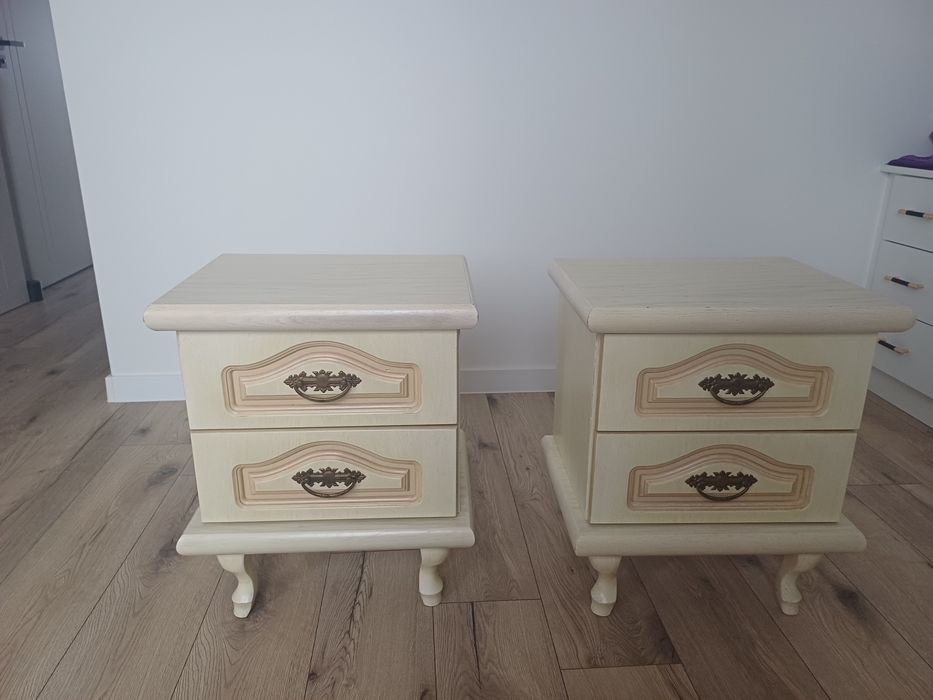 Dwie stylowe szafki półeczki nocne