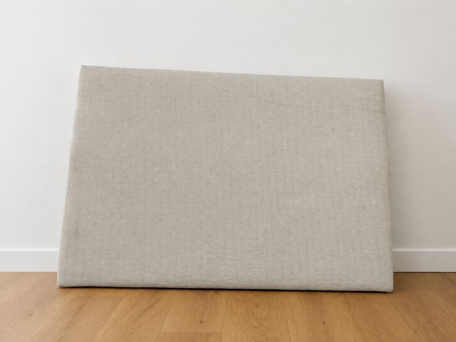 Cabeceira 180x125 tecido bege alinhado