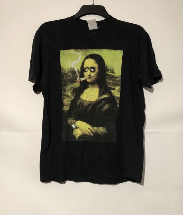 Mona Lisa Smokes vintage 90s crazy t shirt футболка мерч