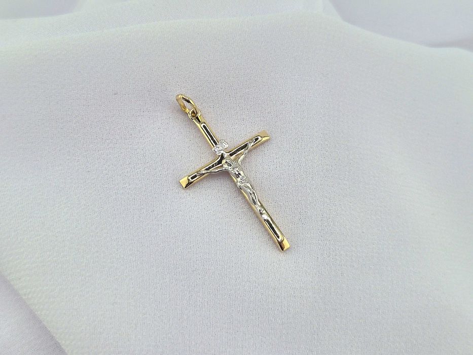 Złota zawieszka KRZYŻ 1,13g PR.585 14K