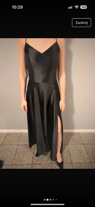 Suknia satynowa dluga