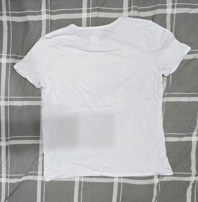 Biały T-Shirt w-f z Decthlon 150-156