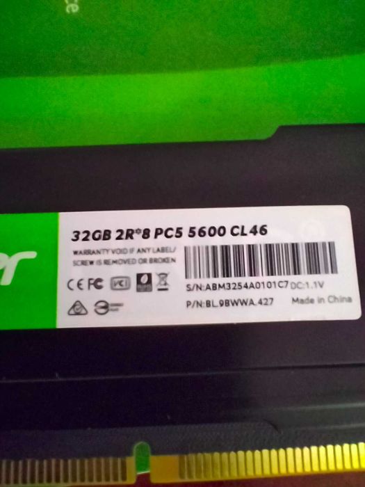 Nova 32GB DDR5 Memória Ram | Acer