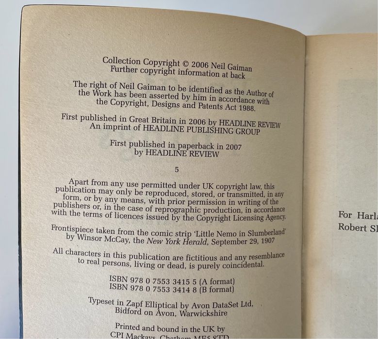 Livro: "Fragile Things - Short Fictions & Wonders", de Neil Gaiman
