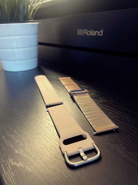 Elegancki damski smartwatch + złota i beżowa bransoleta. OKAZJA!