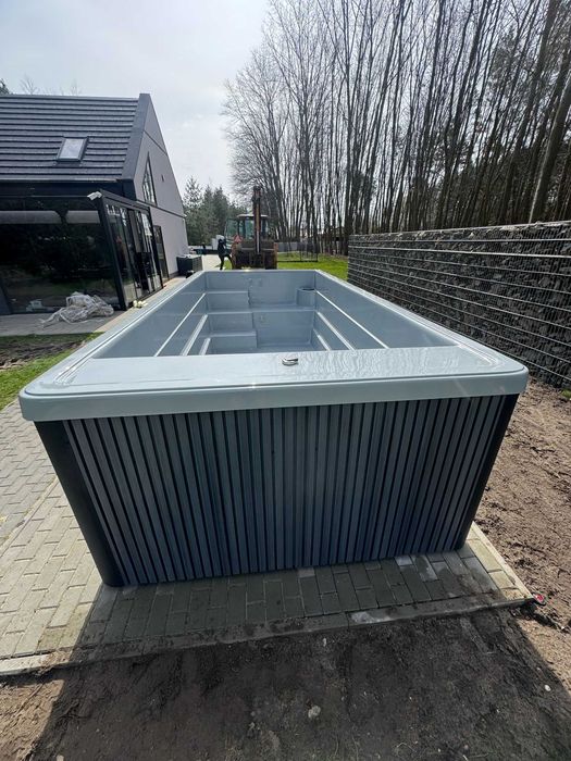 Basen wolnostojący KLEOPATRA pompa ciepła przeciwprąd 480 x225x 120