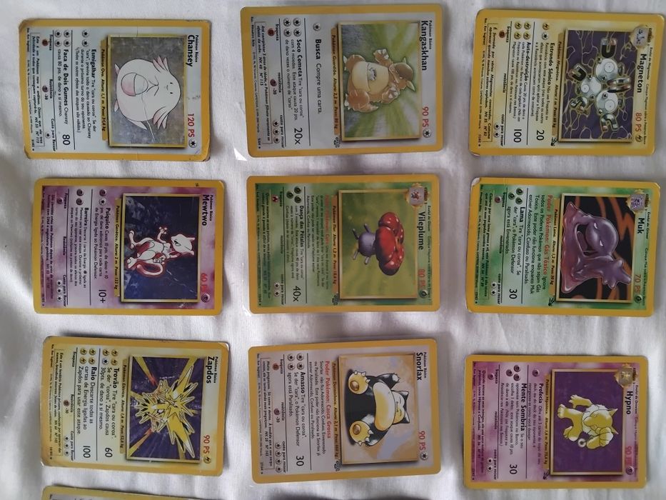 Lote cartas pokemon vintage holográficas