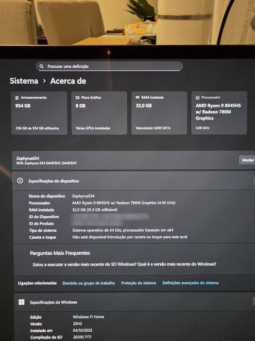 Asus Zephyrus G14 2024 OLED - Ryzen9/32GB/1TB/Nvidia 4060