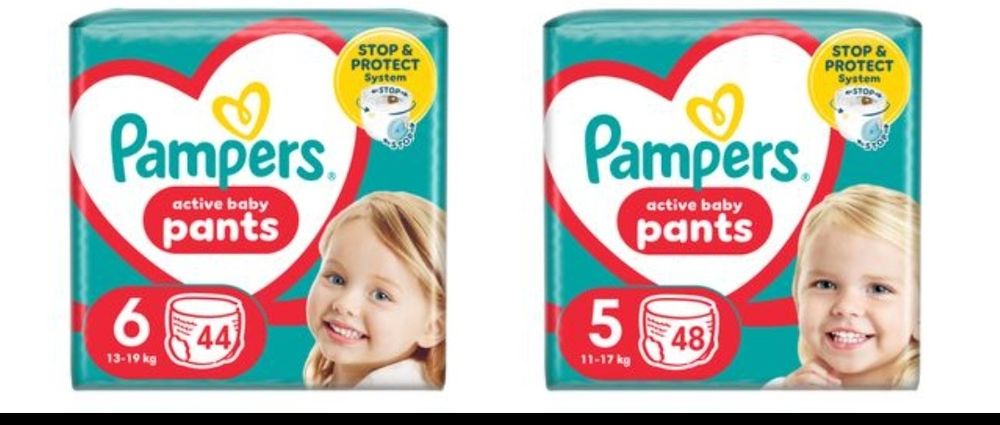Підгузки трусики Pampers active baby / 360 5, 6