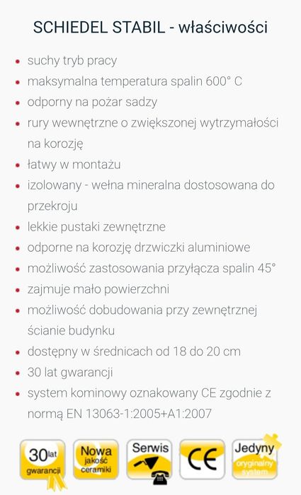 Komin systemowy SCHIEDEL STABIL20 2.100 zł brutto