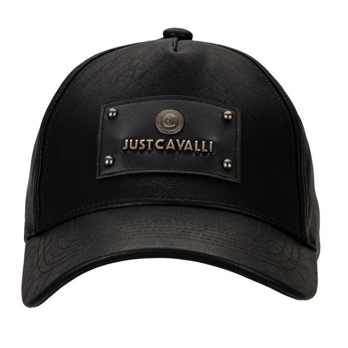 JUST CAVALLI luksusowa męska czapka z daszkiem GOLD logo