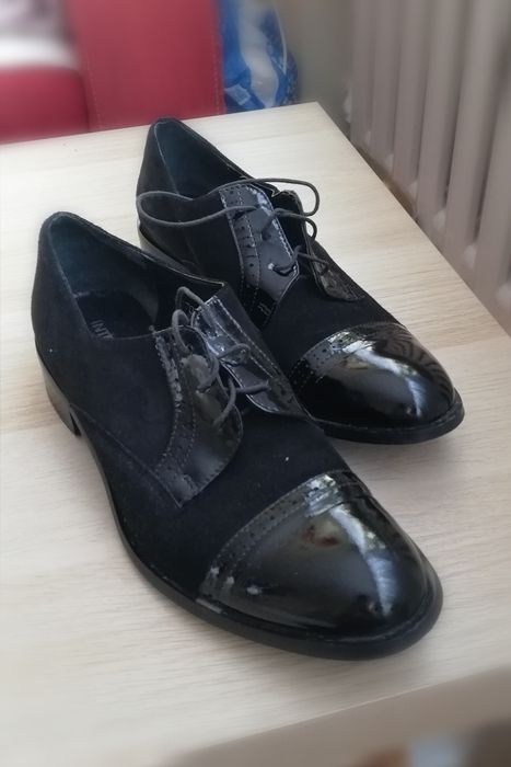 Czarne półbuty oksfordki r. 39