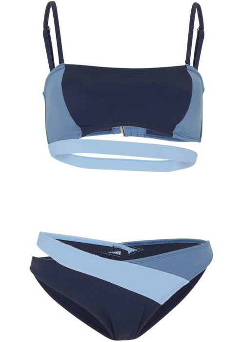B.P.C bikini granatowo niebieskie bandeau z figami ^36