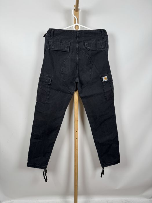 Carhartt Aviation Pant męskie czarne spodnie cargo bojówki bawełniane 28x32